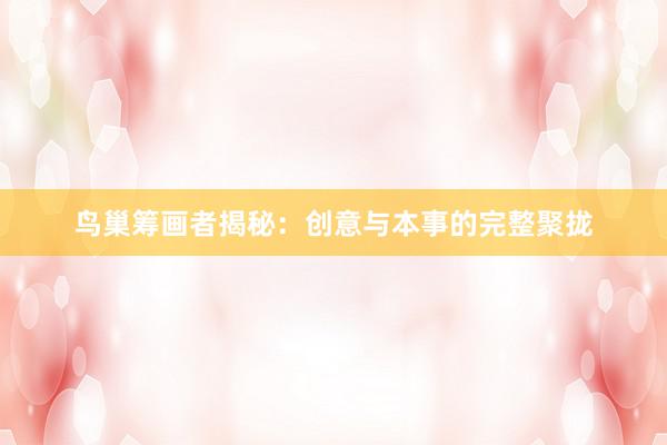 鸟巢筹画者揭秘：创意与本事的完整聚拢